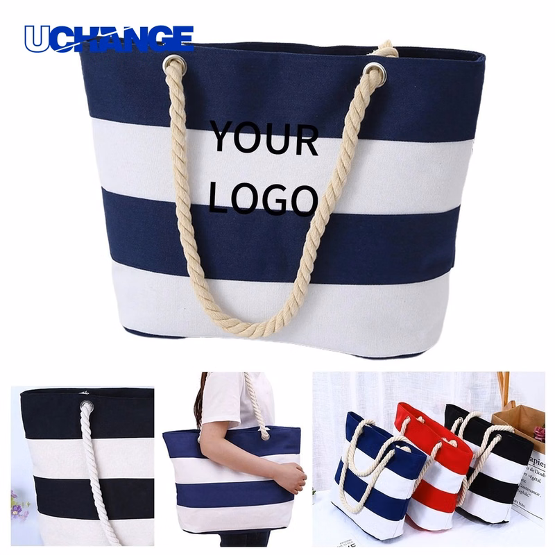 Burlap Bag Carrier Large with Zipper Closure