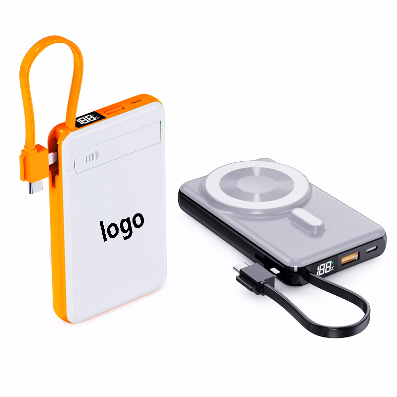 10000 Mah Wireless Magnetic Power Bank W/ Stander