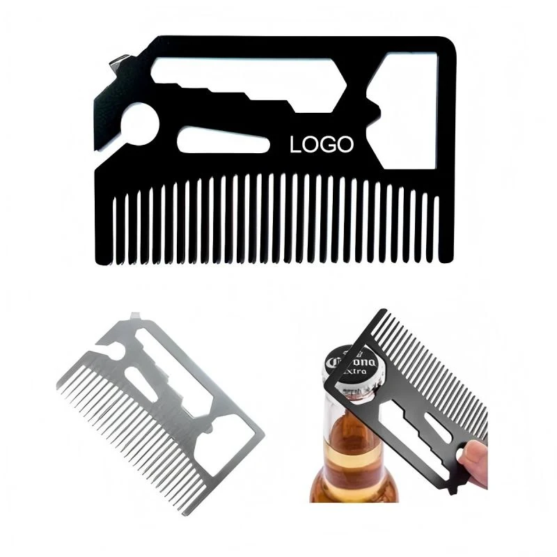 Multi-functional Stainless Steel Tool Card W/ Anti-Static Comb 1