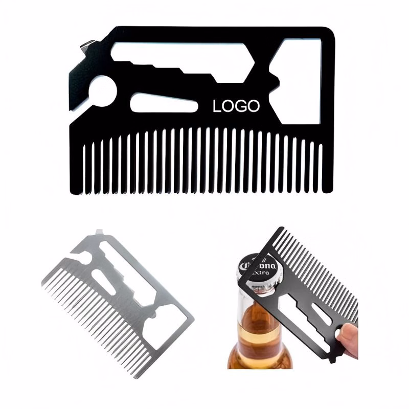 Multi-functional Stainless Steel Tool Card W/ Anti-Static Comb