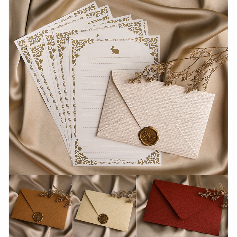 10 Pcs Paper and 3Pcs Envelope Letter Set
