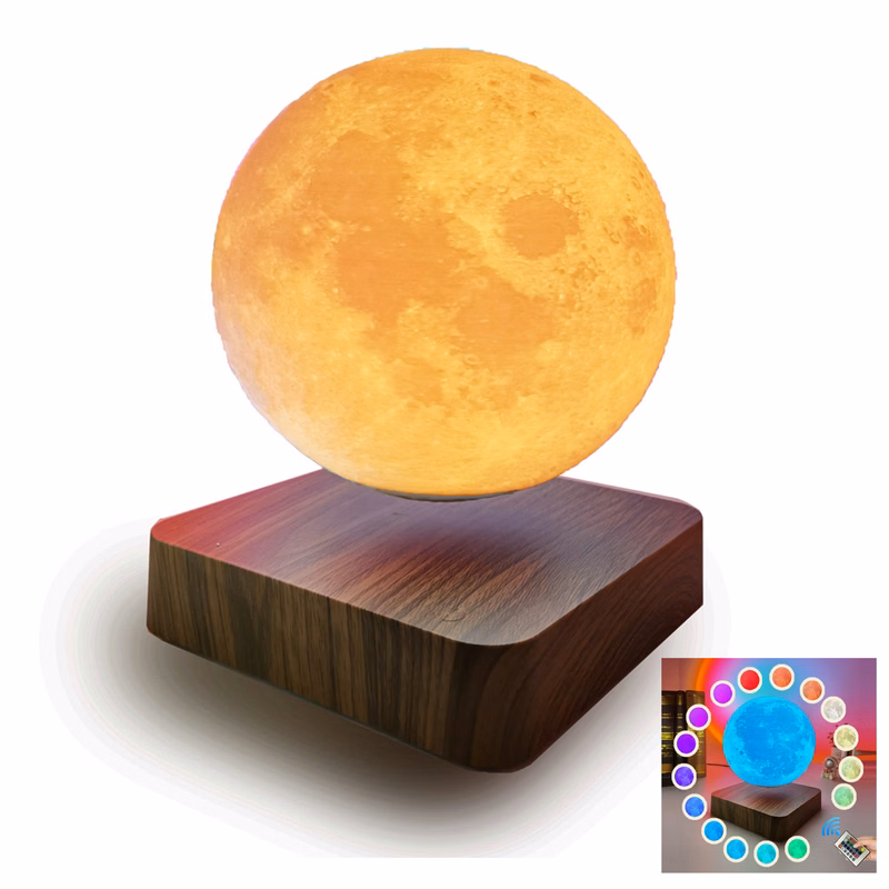 14CM 16 Colors Levitating Moon Lamp Night Light