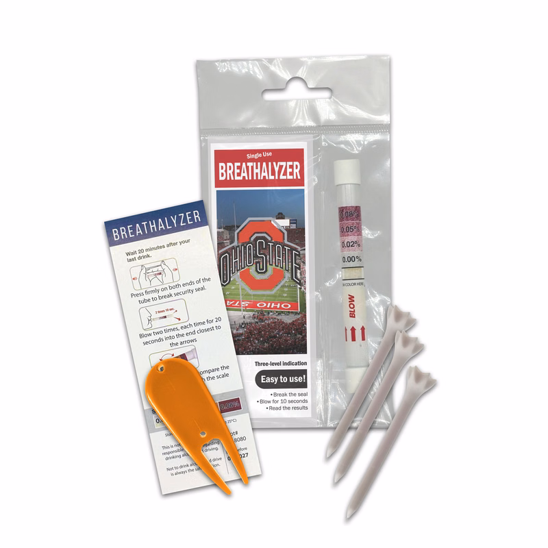 Golfers Single-Use Breathalyzer with Custom Printed Insert
