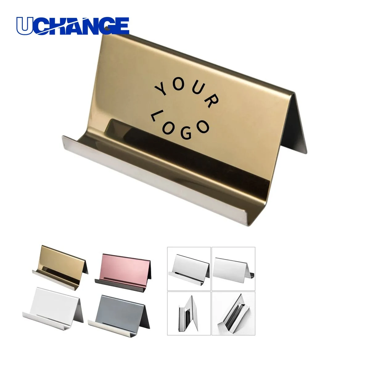 Metal Business Card Holder Stand for Desk Organization 1