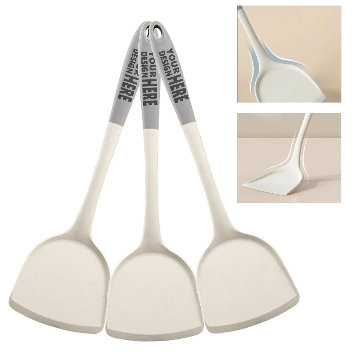 Heat Resistant Silicone Turner Utensil With Ergonomic Grip 1