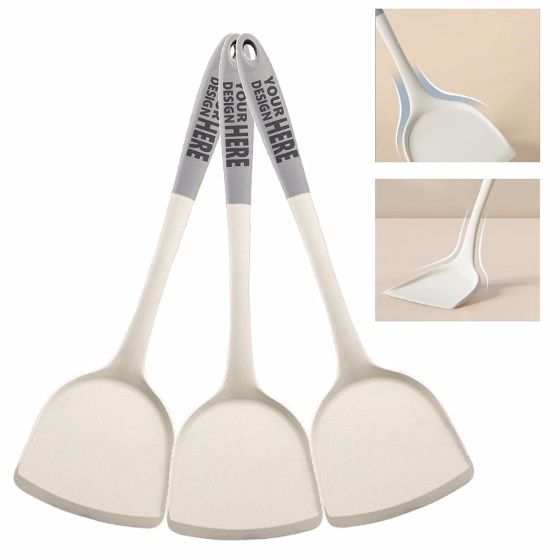 Heat Resistant Silicone Turner Utensil With Ergonomic Grip
