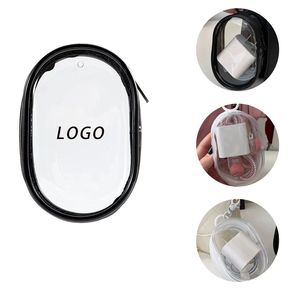 PVC Data Cable Storage Bag With Logo For Collecting 1