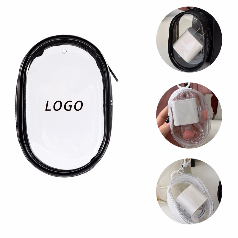PVC Data Cable Storage Bag With Logo For Collecting