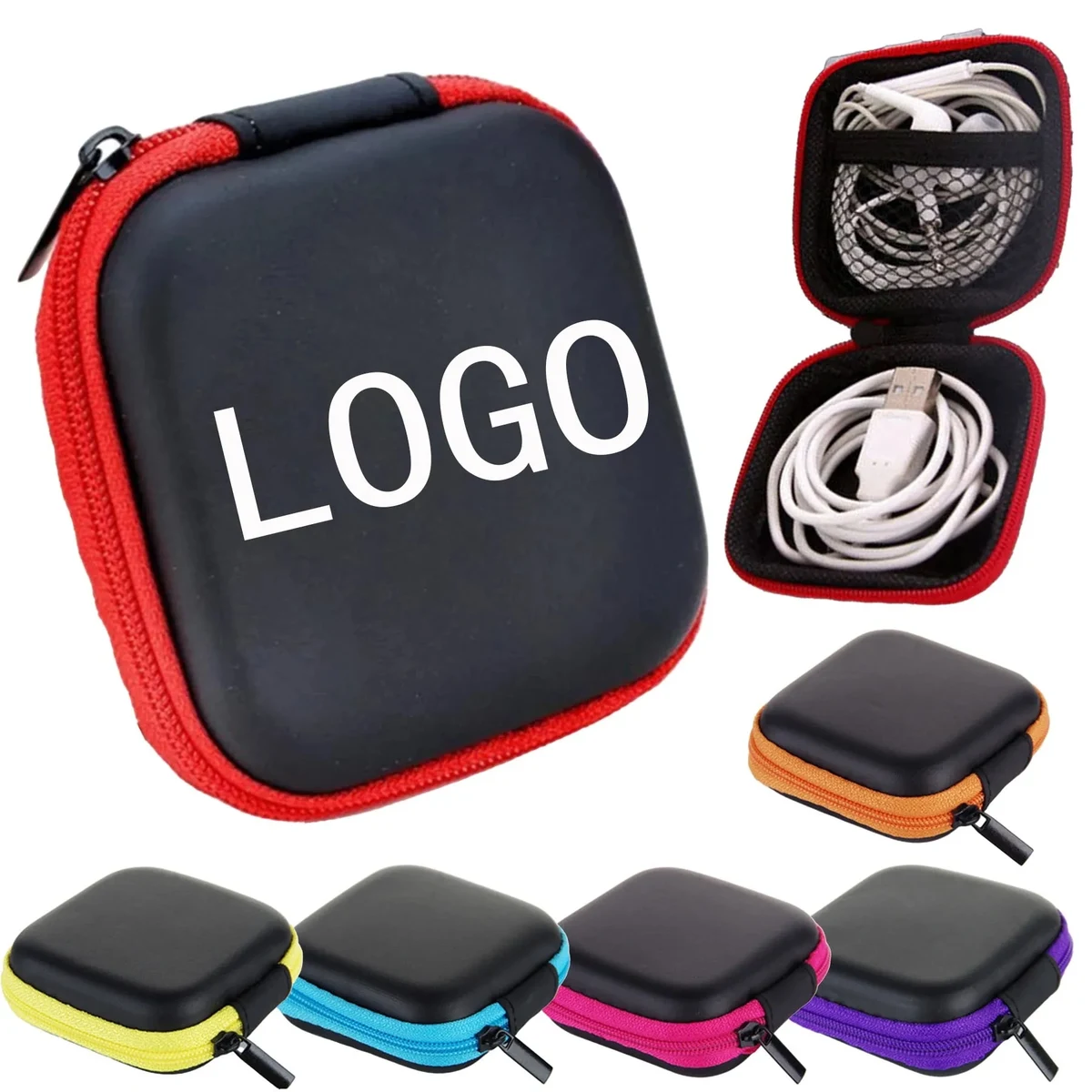 Square Ear-bud Case Portable 1