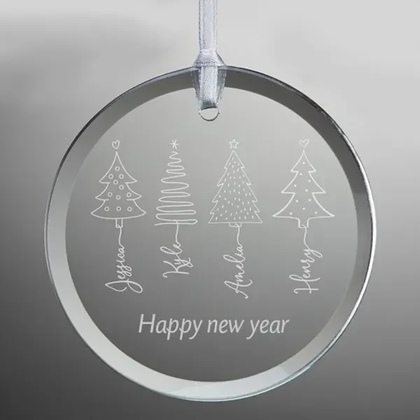 Round Shaped Glass Ornament -3"/3.15"/3.5" 1