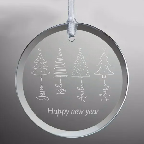 Round Shaped Glass Ornament -3"/3.15"/3.5"