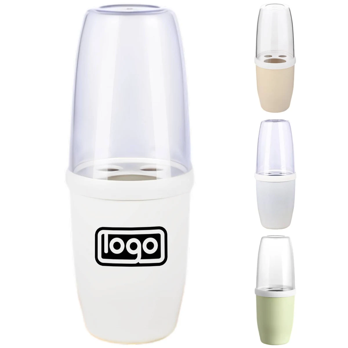 Portable PP Toothbrush Case Travel Storage Cup w/ Lid 1
