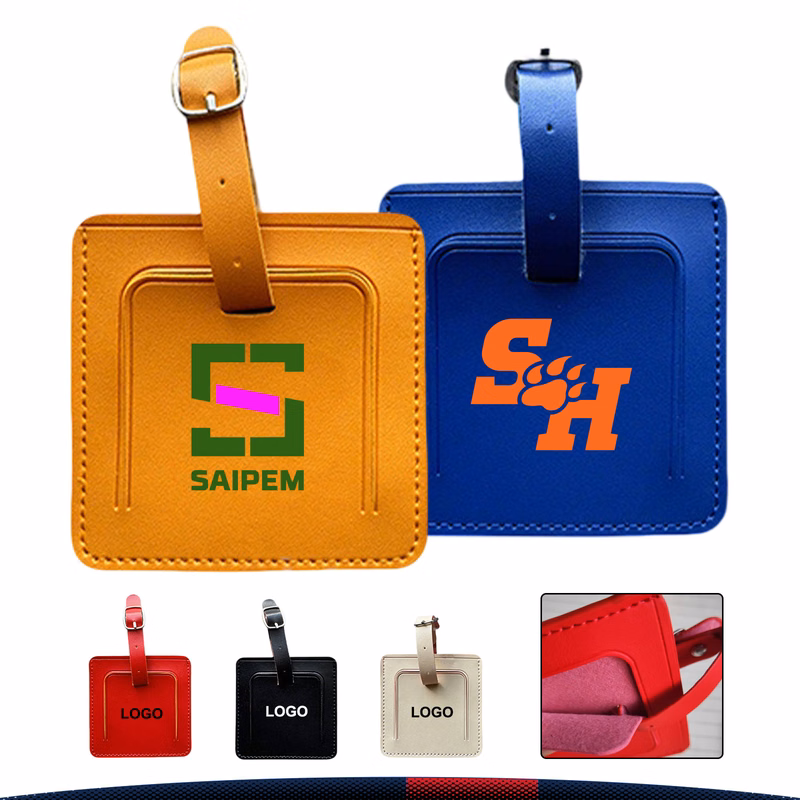 Blyric Square PVC Leather Luggage Tag