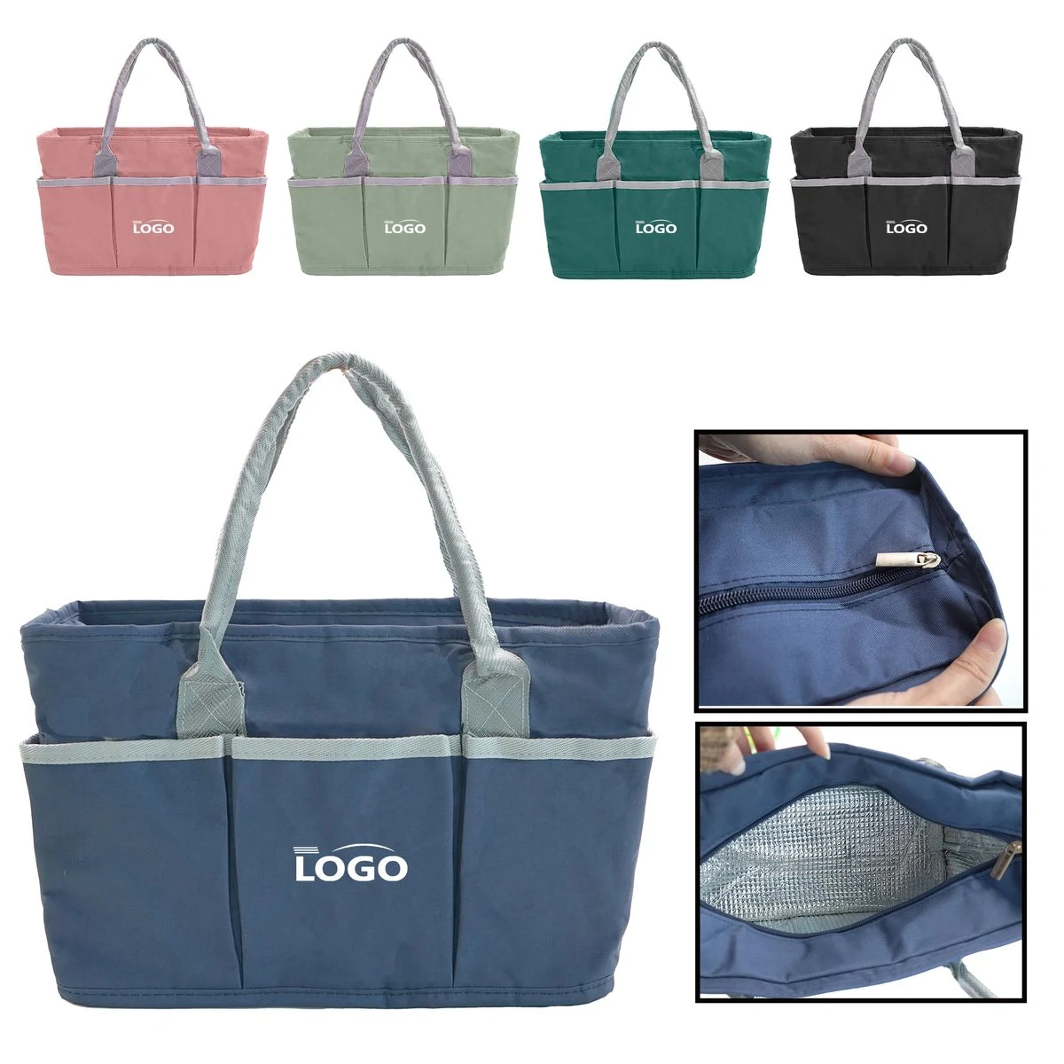 Insulated Lunch Tote Bag W/ Zipper for Work and Outdoor Use 1