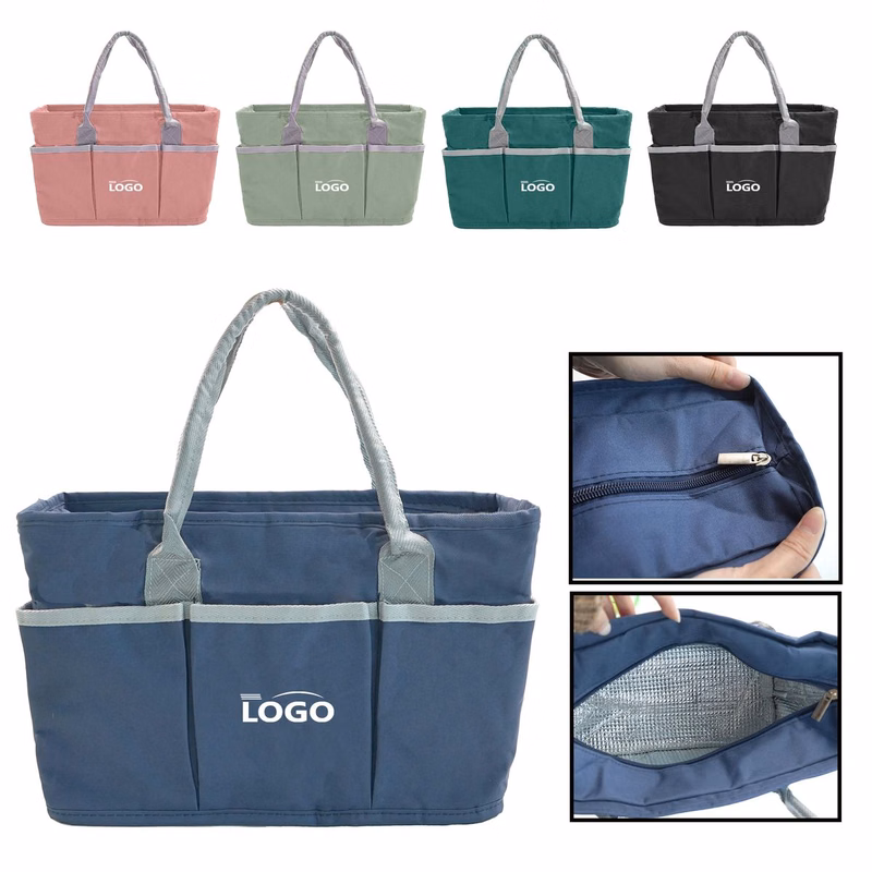 Insulated Lunch Tote Bag W/ Zipper for Work and Outdoor Use