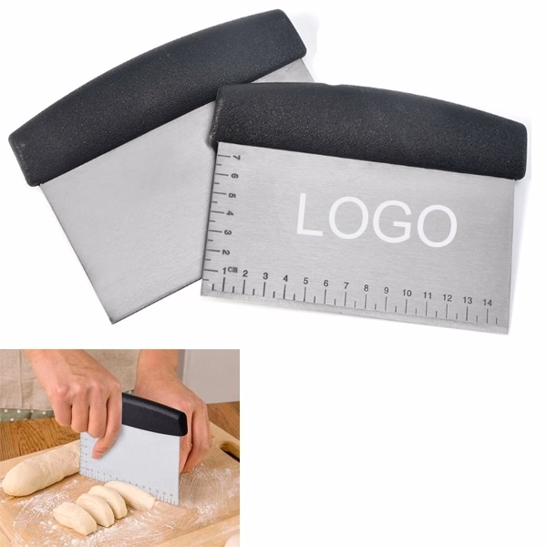 METALLIC DOUGH AND BENCH SCRAPPER