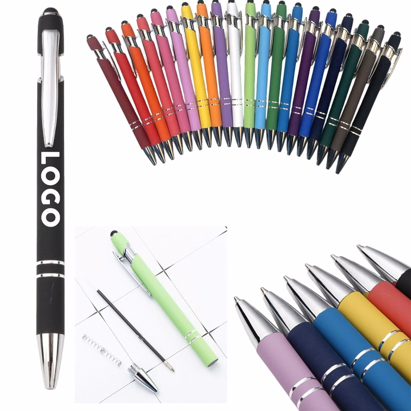 Retractable Touchscreen Ballpoint Pen with Aluminum Body