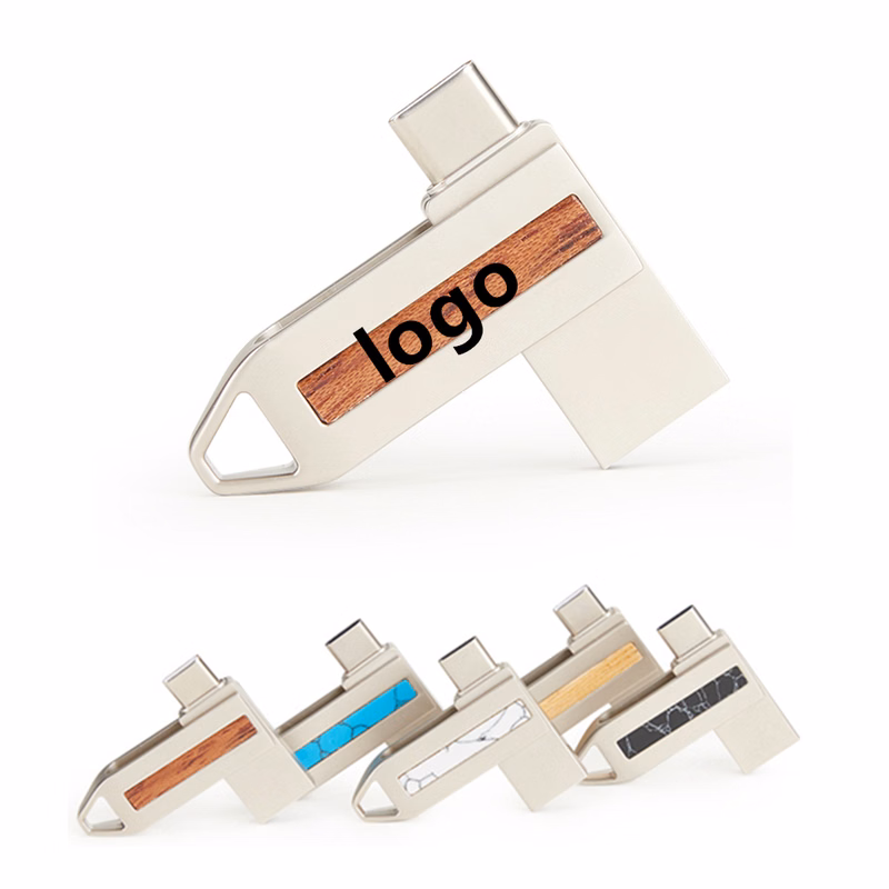 Wooden/Metal Swivel USB Flash Drive2.0