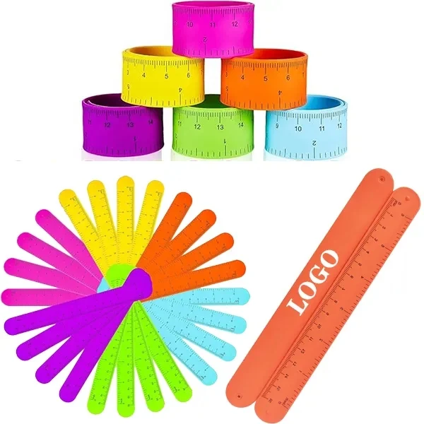 Colorful Silicone Slap Ruler Wristband 1