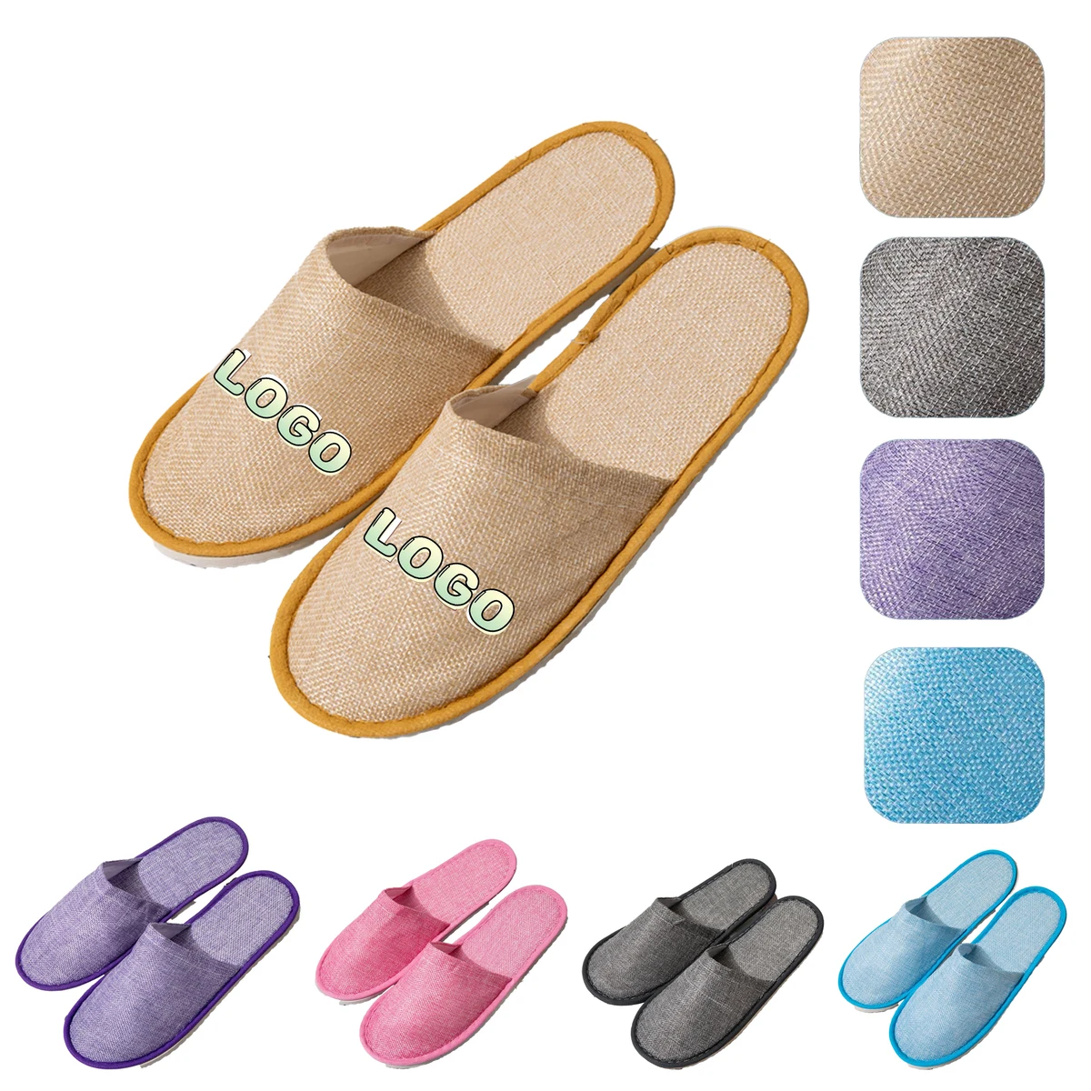 Non Slip Velvet Spa Guest Slippers 1