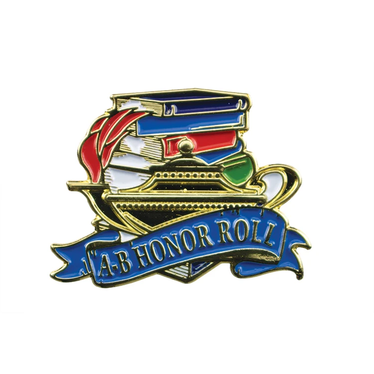 Educational Lapel Pin- A-B Honor Roll (1-1/8") 1
