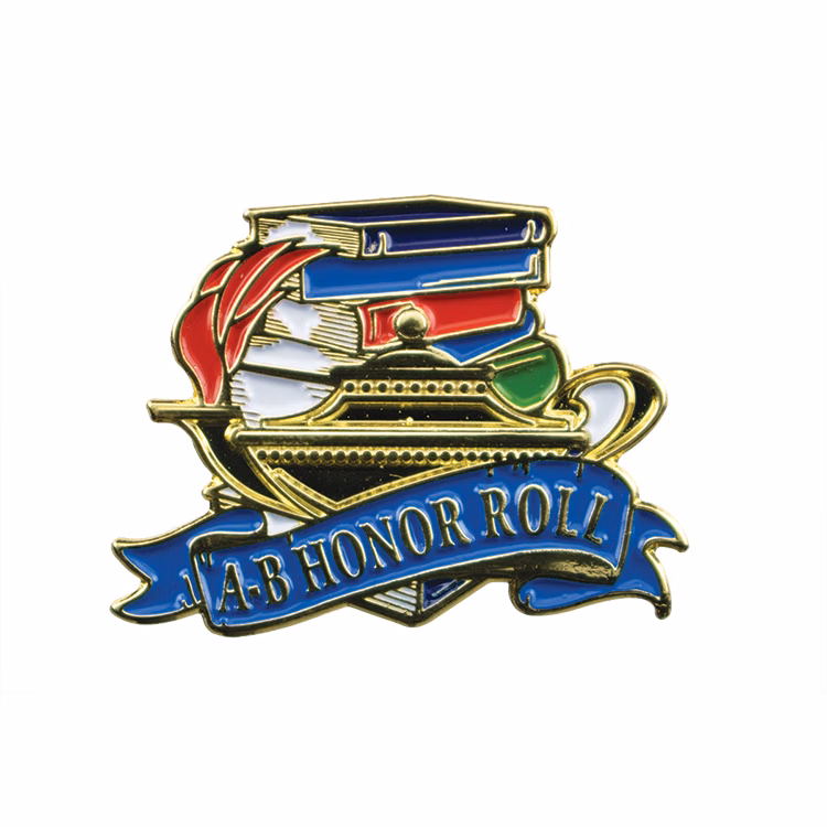 Educational Lapel Pin- A-B Honor Roll (1-1/8")