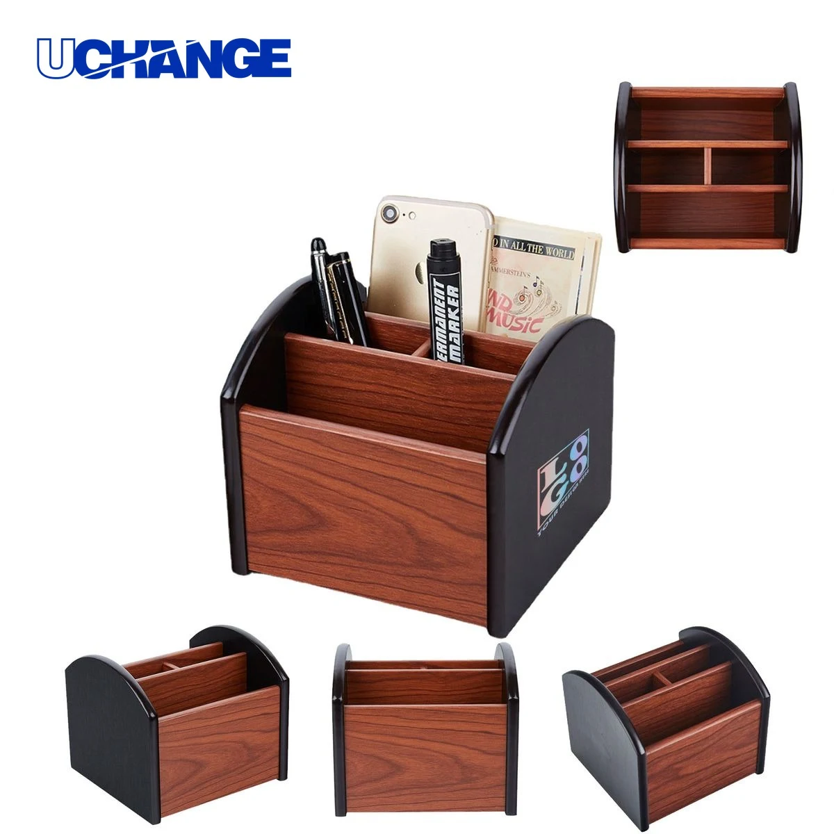 Wooden Desk Pen Holder 1