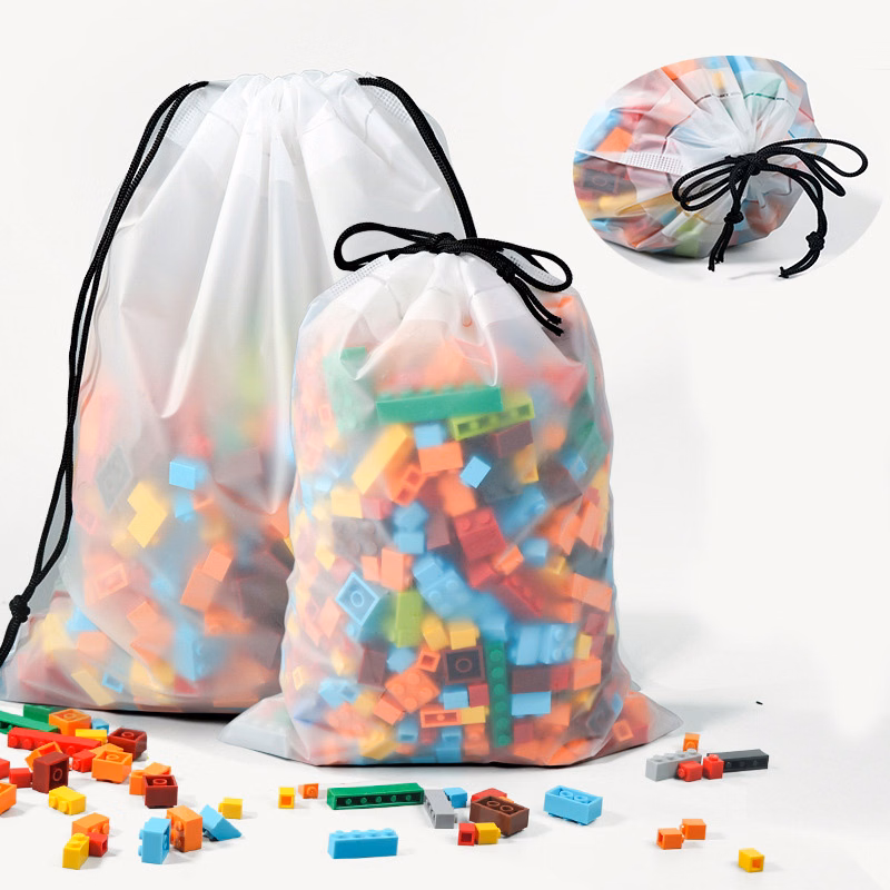 Frosted Clear Drawstring Bag