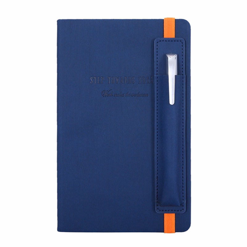 A5 Leather Notebook with Pen Holder