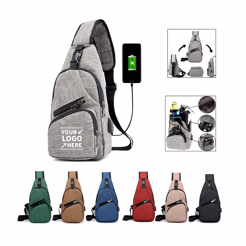 Crossbody Bag with USB Charging Port