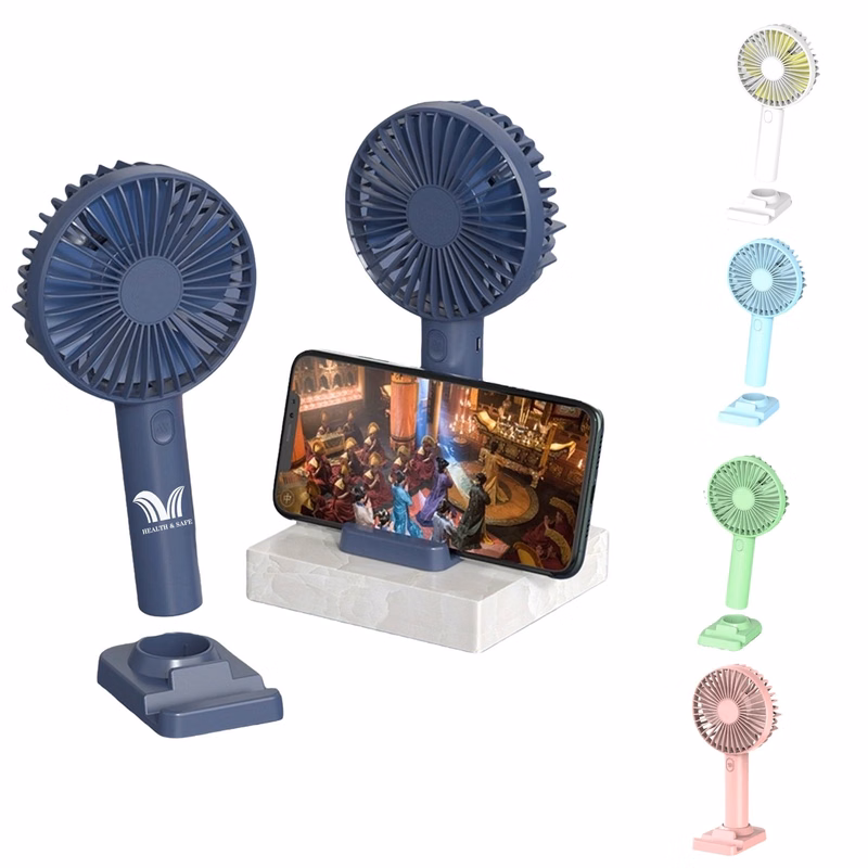 Handheld USB Rechargeable Fan w/ Phone Stand