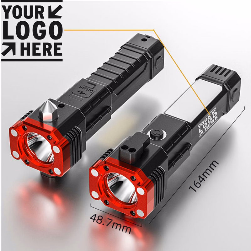 Outdoor Car Safety Hammer LED Flashlight Mobile Power Emergency Multi-Functional