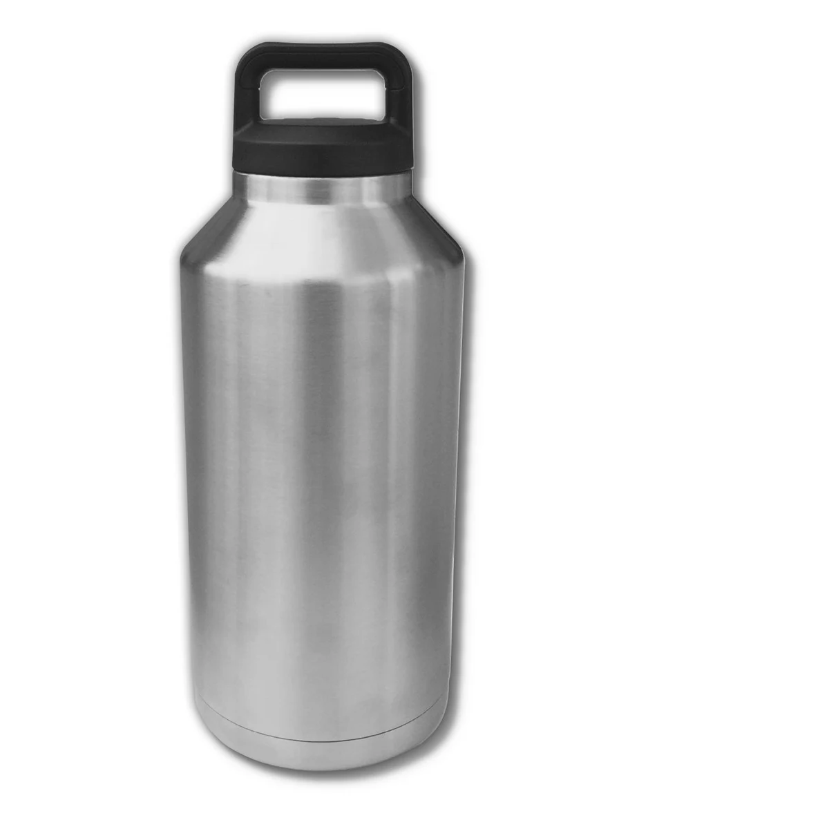 64oz Stainless Steel Vacuum Insulated Growler w/ Copper Line, custom water bottle with logo imprint 1