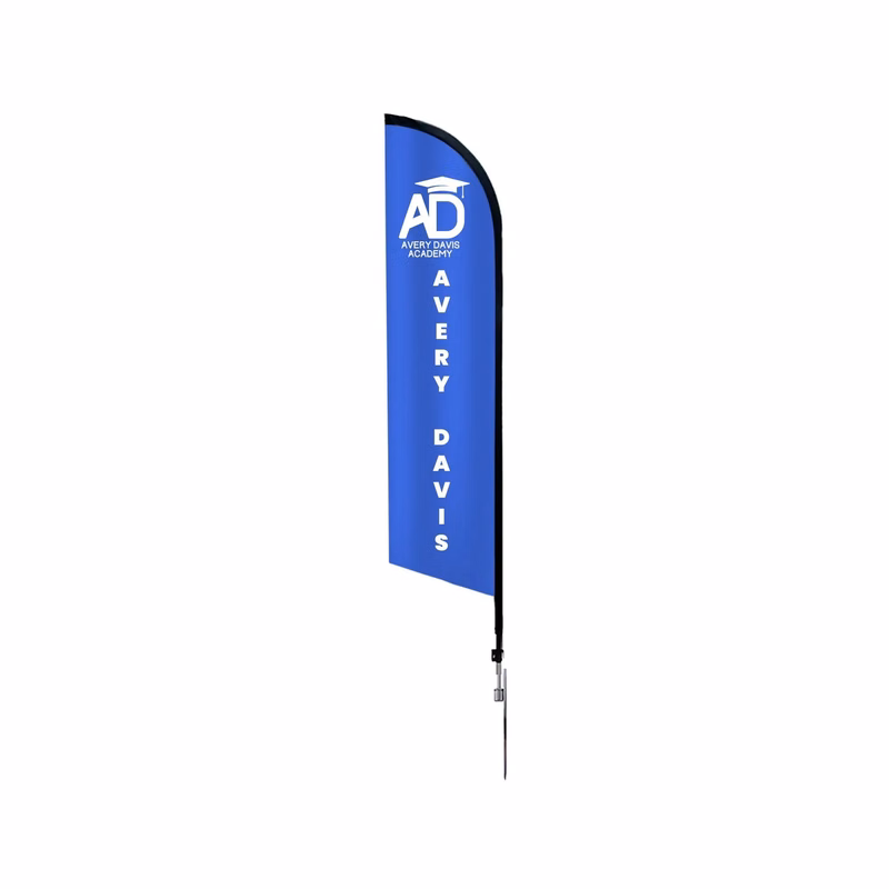 Blade flag-double sided/cross base w/ water bag 1.55ftx5.5ft