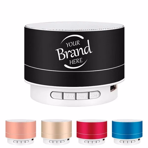 Custom Portable Metal Wireless Bluetooth Mini Speaker — Travel Music Gift