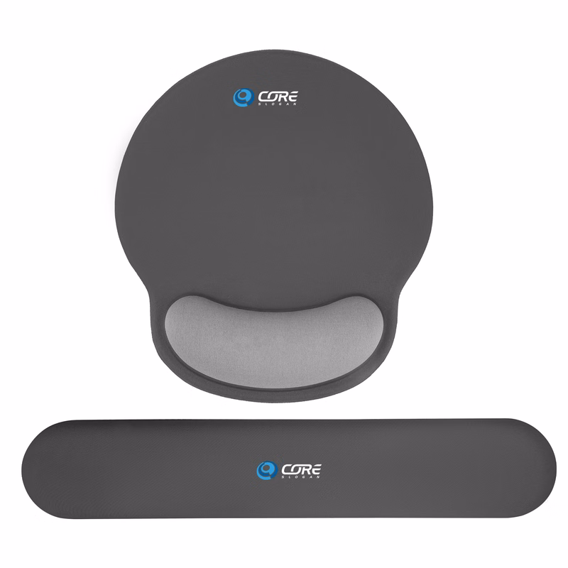 Custom Full Color Ergonomic Mouse Pad & Keyboard Wrist Rest Set