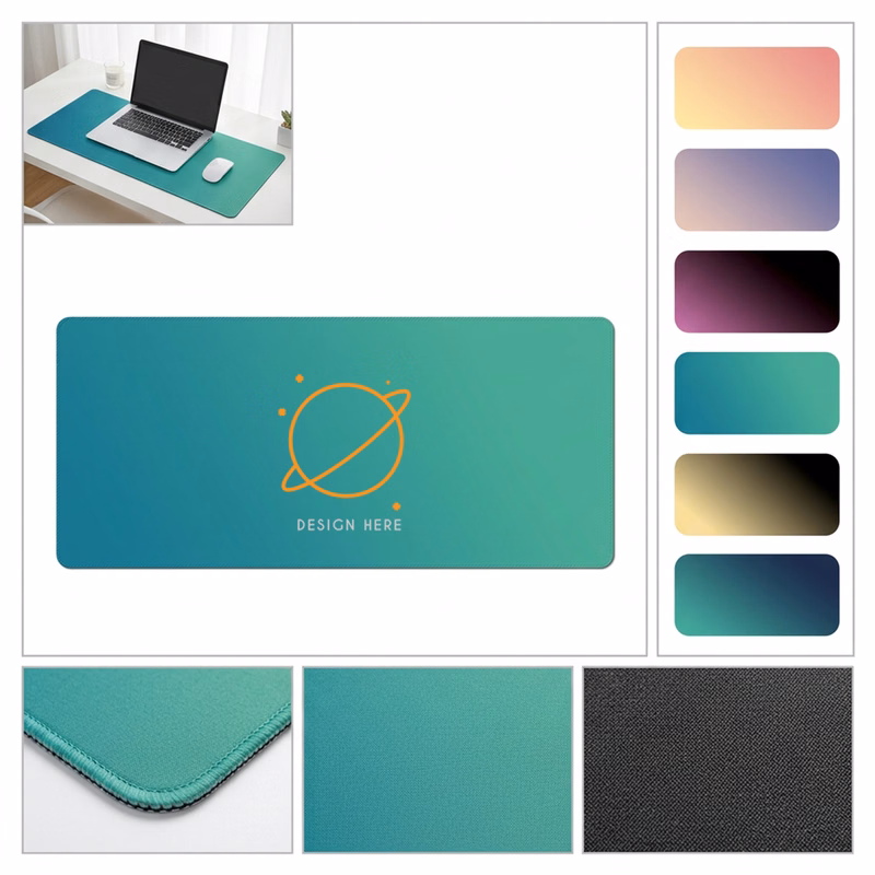 Extended Non-Slip Rubber Base Desk Mat