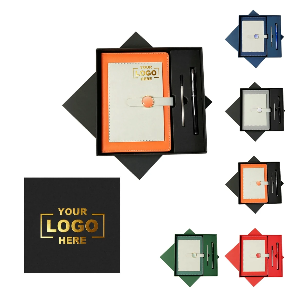 A5 Buckle Notebook And Metal Pen 2 Piece Business Gift Set 1
