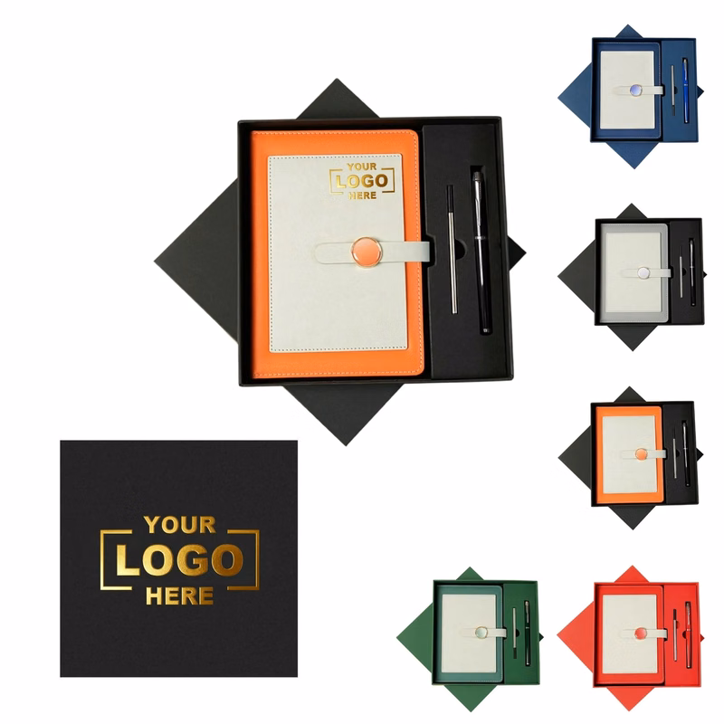 A5 Buckle Notebook And Metal Pen 2 Piece Business Gift Set
