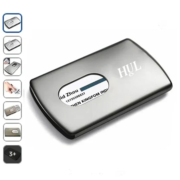 Men's Stainless Steel Business Card Case – Slim & Durable 1