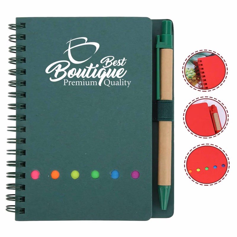 Multi-Functional Notebook with Sticky Notes and Flags & Pen