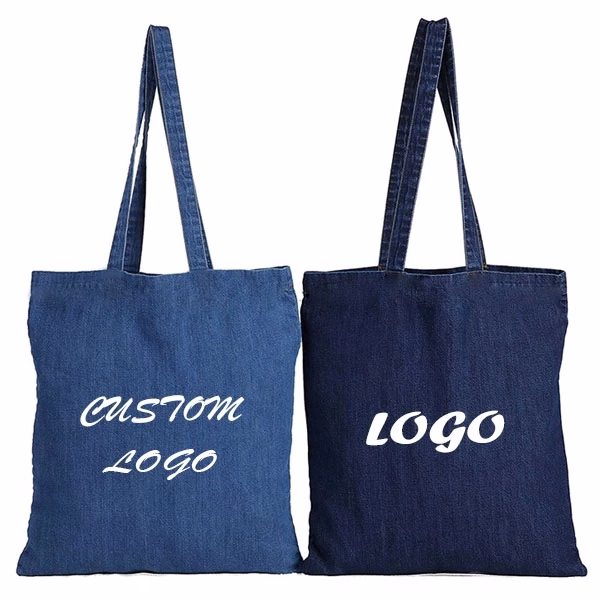 Durable Denim Shopping Tote Bag