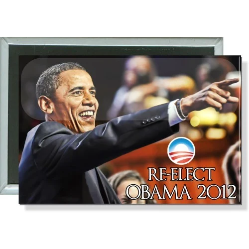 Re-Elect Obama 2012, Political Button 1