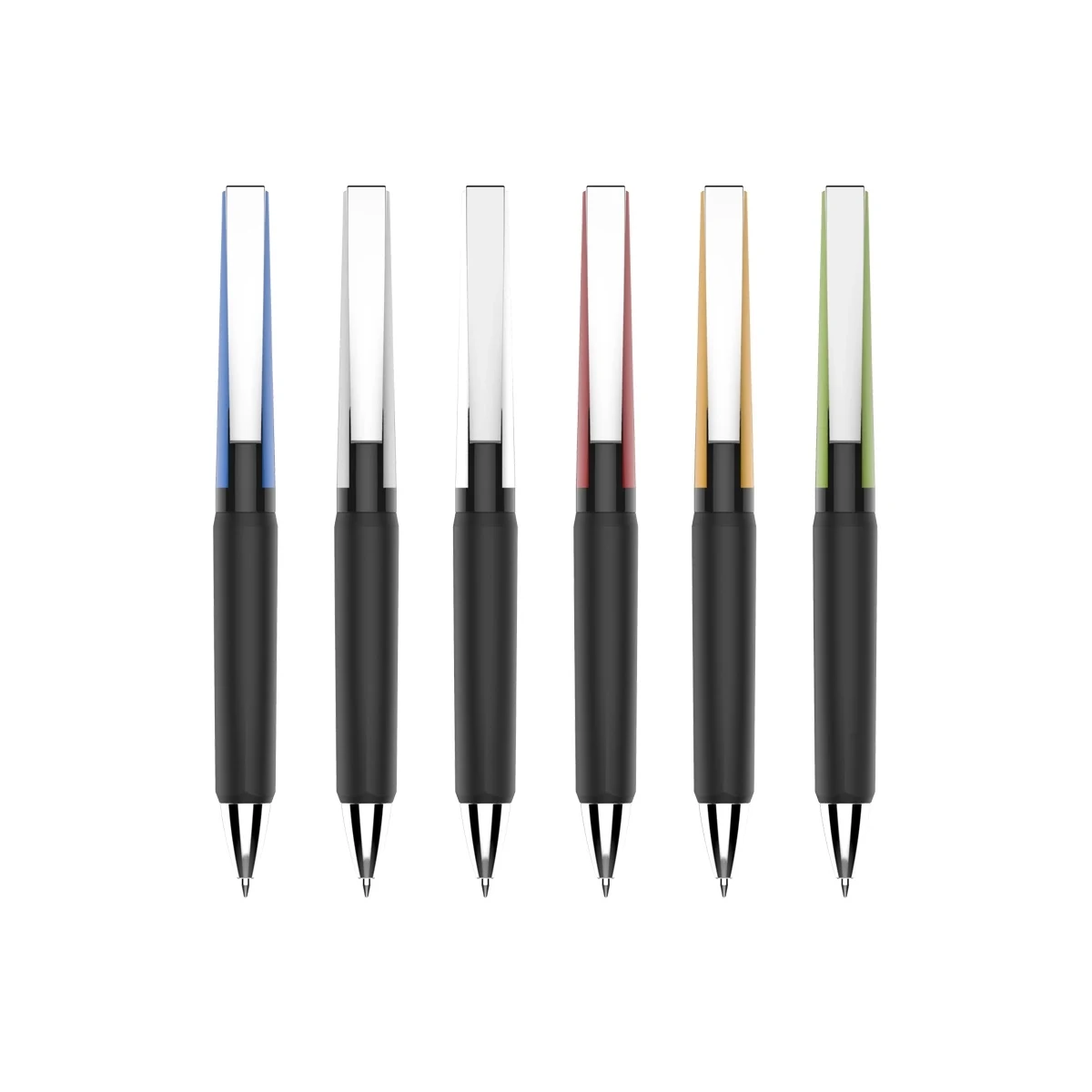 Twist Action Plastic Ballpoint Pens with metal clip 1