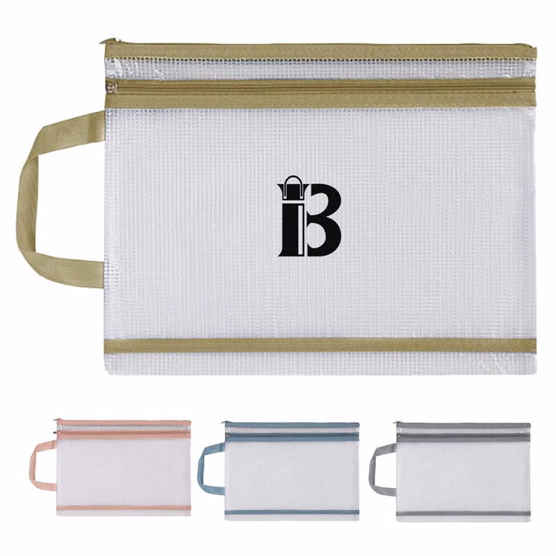 A4 Handheld Mesh Zipper Pouch