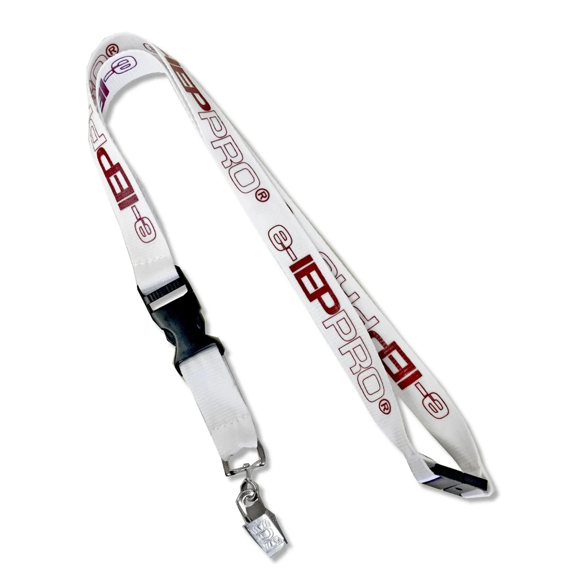 3/4" Screen Print Polyester Lanyard With Bulldog & Buckle 1