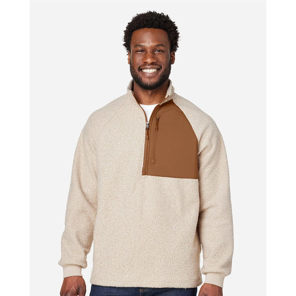 Men's Aura Sweater Fleece Quarter-Zip Pullover - NE713 1