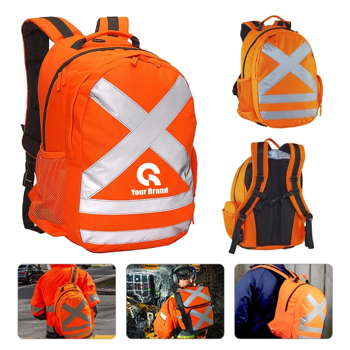 Reflective Safety Heavy Duty Construction Hydration Backpack 1