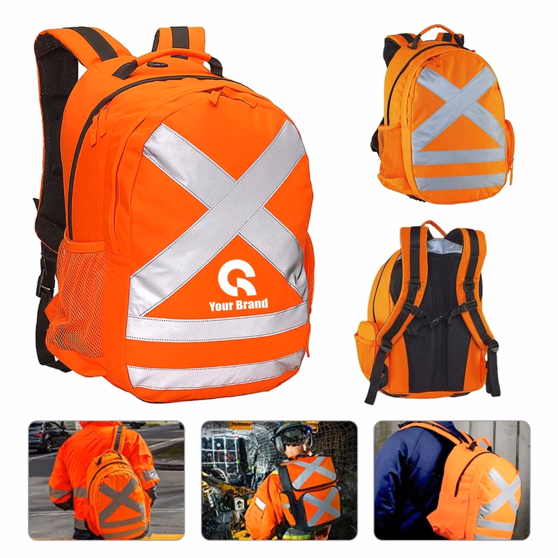 Reflective Safety Heavy Duty Construction Hydration Backpack
