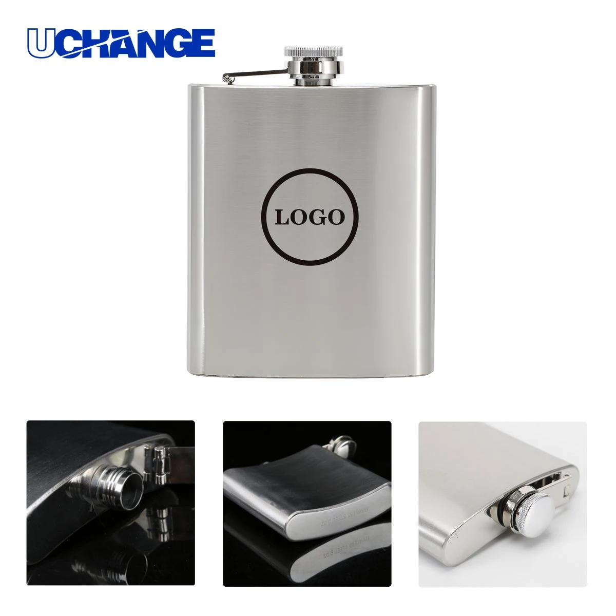 Personalized Stainless Steel Flask Container for Outdoors, custom water bottle with logo imprint 1